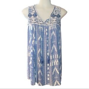 🌸NWT STYLE & Co Sleeveless Swing Tassel Blouse - size womens XS